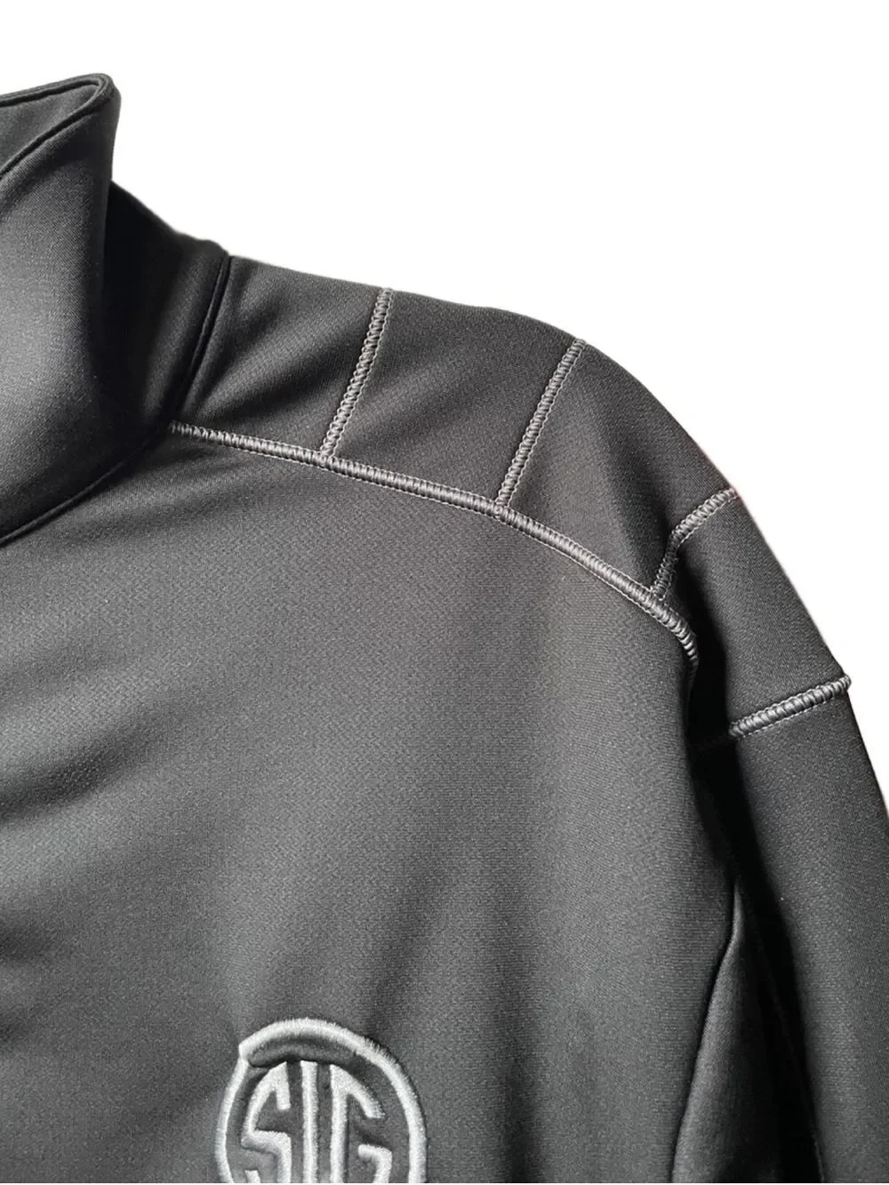 Nike Sri-Fit SIG Sauer Brand Black Quarter-Zip Performance Pullover (Size: Med)